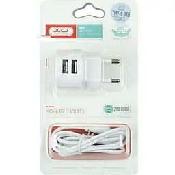 Зарядний пристрій XO L62 2.4A/2USB White - мініатюра 4