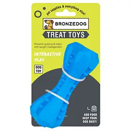 Іграшка для собак BronzeDog SMART мотиваційна Кость 12 х 5 см синя - мініатюра 2
