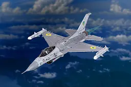Металевий 3D конструктор "Винищувач F-16 Fighting Falcon на озброєнні Повітряних Сил України" (ME1046U) - мініатюра 8
