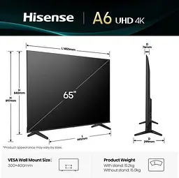 Телевізор Hisense 65A6Q - мініатюра 2