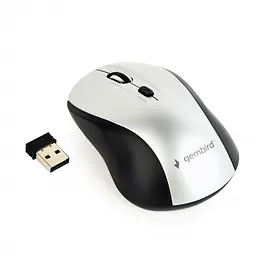 Миша бездротова Gembird MUSW-4B-02-BS Black/Silver USB - мініатюра 2
