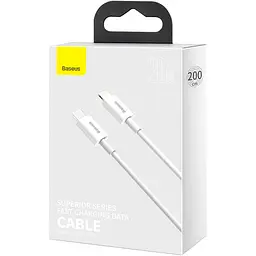 Кабель Baseus Superior Series Cable Type-C to Lightning 20W 1m CATLYS-A02 White - мініатюра 10