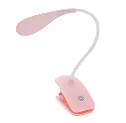 Гнучка настільна лампа з прищіпкою Voltronic SWD812 Pink з органайзером, 3 режими, 4,2 В 300 мА·год - мініатюра 1