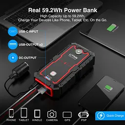 Пуско Зарядний Пристрій 2000А 12В Jump Starter UTRAI Jstar One Пусковий пристрій Джамп Стартер Бустер Авто - мініатюра 5