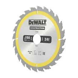 Диск пиляльний DeWALT CONSTRUCTION 190х30 мм, 24z (ATB), 16 градусів (DT1944) - мініатюра 2