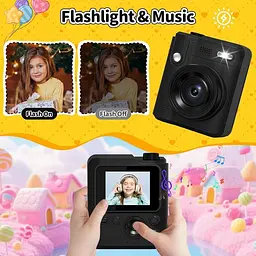 Дитяча моментальна фотокамера GoFunly H11, чорна - мініатюра 2