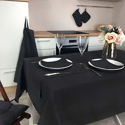 Скатертина Прованс Black Milan 180х136 см чорна (23561) - мініатюра 4
