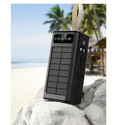 Повербанк Powerbank ACL PW90 30000mAh, SOLAR, TypeC + Lighting, Black - мініатюра 2