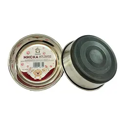 Миска для собак і котів Pawster металева важка протиковзка, 0,5 л