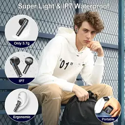 Навушники TWS Rinsmola MD053 Bluetooth 5.3 Hi-Fi стерео, навушники-вкладиші з 4 мікрофонами ENC, IP7 - мініатюра 4