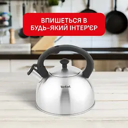 Чайник зі свистком Tefal Duetto+ 2.5 л сірий (N4210310) - мініатюра 4