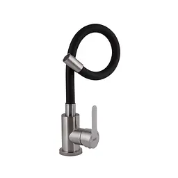 Змішувач для кухні Brinex Pure 015F3 з гнучким виливом Nickel/Black BRIPUR015F3NKB - мініатюра 3