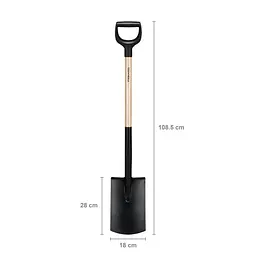 Лопата пряма з дерев'яною ручкою Fiskars Solid™ (1066722) - мініатюра 2