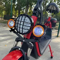Електросамокат EVOBIKE Zen U12 MAX 2025 року червоний | електросамокат з трьома фарами, корзинкою та багажником - мініатюра 5