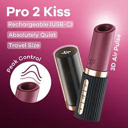 Вакуумний стимулятор клітора Satisfyer Pro 2 Kiss чорний - мініатюра 7