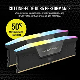 Модуль пам'яті Corsair DDR5 32GB (2x16) 6000MHz Vengeance RGB Black (CMH32GX5M2M6000Z36) - мініатюра 6