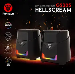 Компьютерные колонки Fantech GS 205 HELLSCREAM Black - мініатюра 2