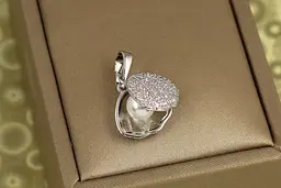 Кулон Xuping Jewelry відкрита мушля з перлиною сріблястий