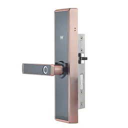 Замок біометричний автономний Trinix TRL-5109BTF Red Bronze Left з Bluetooth, зчитувачем відбитків пальців і карт Mifare (65-00048) - мініатюра 2