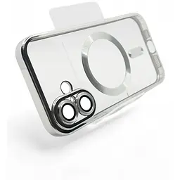 Чохол-накладка BeCover TPU Chrome Case (MagSafe) для Apple iPhone 16 Plus Silver (712078) - мініатюра 3