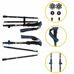 Трекінгові палиці Mountain Goat Pro+ 43-130 см MG0007 Black/Blue (P-5907739318244) - мініатюра 9