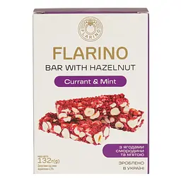 Батончики Flarino з фундуком, смородиною та м'ятою 132 г (HСР-130)