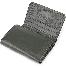 Маленький гаманець зручного формату із натуральної шкіри ST Leather 23076 зелений - мініатюра 9