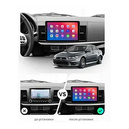 Штатний головний пристрій EasyGo MS1000-F50 10 inch Mitsubishi Lancer X 2007-2017 - мініатюра 2