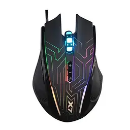 Миша A4Tech X87 Oscar Neon mouse Maze чорний, Optical, USB, 2400 dpi, Gaming X7, програмовані кнопки