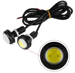 LED Денні ходові вогні ДХО очі на скотчі D20 мм 1.5W 12V Білі 2 шт. - мініатюра 5