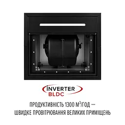 Витяжка острівна PERFELLI DESIGN QUATTRO 41 NERO SILENZIO - мініатюра 6