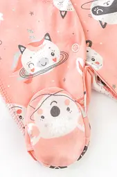 Натільний комбінезон зі швами назовні для новонародженої Pink Panda - мініатюра 4