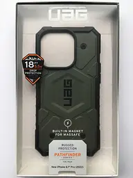 Чохол протиударний UAG Pathfinder MagSafe (Original) 114054117272 для iPhone 14 Pro (6.1") Olive - мініатюра 2
