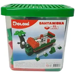 Конструктор Doloni Вантажівка 013888/10 в пластиковому боксі, 95 деталей