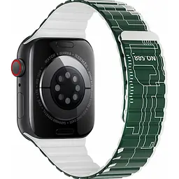 Ремінець WiWU Wi-WB010 Smart Magnetic Silicone для Apple Watch 42/44/45/49mm Green/Grey [106832] - мініатюра 2