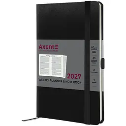 Щотижневик Axent 2027 Partner Strong 125x195 мм чорний (8505-27-01-A)