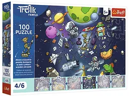 Пазл "The Treflik Family. Робот у космосі" 4/6 100 елементів 16544 Trefl, в коробці (5900511165449)