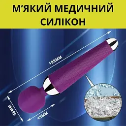 Вібратор-масажер I'MCUM Yoga Wand Фіолетовий (IM-ZDB008) - мініатюра 6