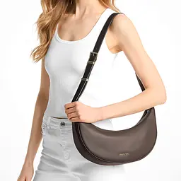 Жіноча сумка MICHAEL KORS Avra Medium Leather Crossbody Bag (CHOCOLATE) - мініатюра 3