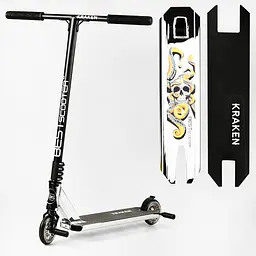 Самокат трюковий Best Scooter 58х87 см Чорно-білий 000231338 - мініатюра 2