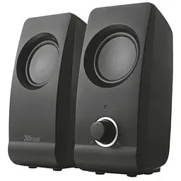 Колонки 2.0 Trust Remo, чорний, 8W, працює від USB, регулятор гучності на передній панелі (17595)