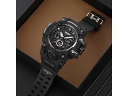 Чоловічий наручний годинник 2197BK Black Skmei acs0030158 - мініатюра 6