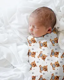 Пелюшки дитячі багаторазові Cosas Teddy Bear 2 шт 80х100 см (Бязь_МишкиТедди_Звездопад) - мініатюра 3