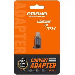 Перехідник Amaya 01CL Lightning Male to Type-C Female Grey - мініатюра 2