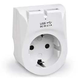 Зарядний пристрій REAL-EL 2*USB 10W (CS-25) - мініатюра 3