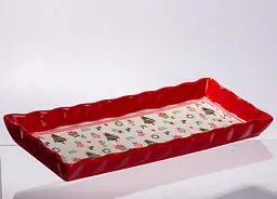 Блюдо сервірувальне новорічне для закусок Yiwu Merry Christmas 36.5×13×3 см CR-1-16 - мініатюра 4