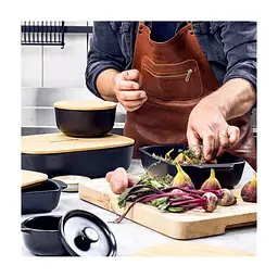 Миска KitchenAid Matte Oven-to-table з чорного керамограніту з кришкою (CC004972-001) - мініатюра 2