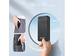Зовнішній акумулятор (Power Bank) Awei P6K 20000mAh Black - мініатюра 3