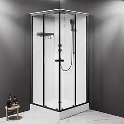 Душовий бокс AM.PM X-Joy 90x90 прозоре скло black matt W94C-403-090BT - мініатюра 2