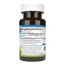 Вітаміни та мінерали Carlson Labs Vitamin K2 MK-7 90 mcg, 60 капсул - мініатюра 3